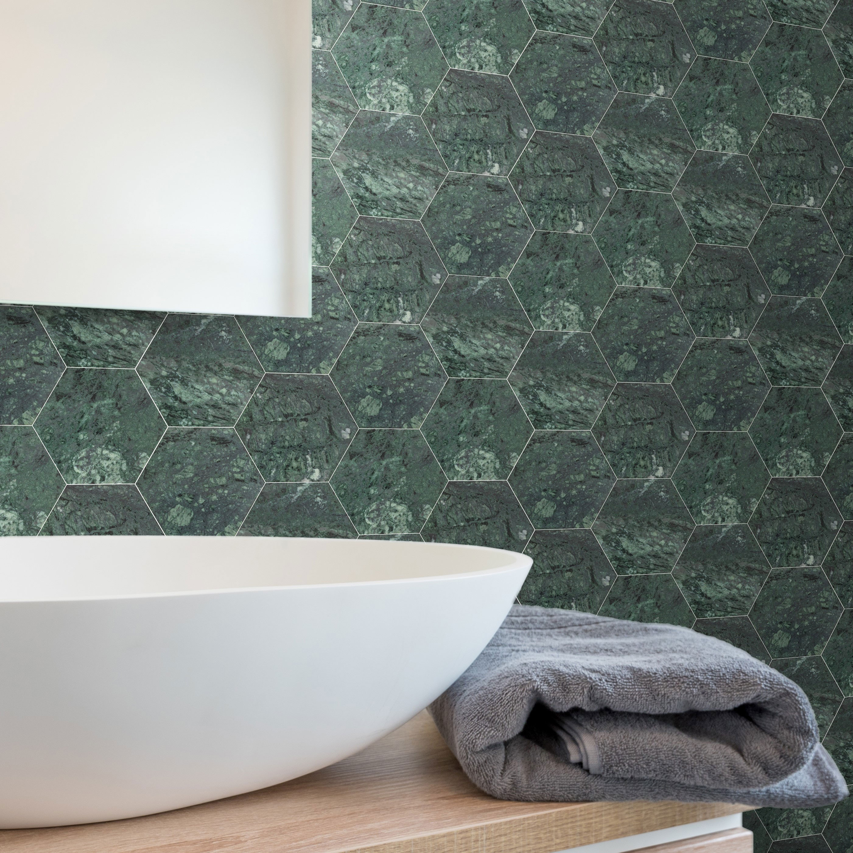 Marmor Arredo Ever Green Hexagon 10x10 cm Polerad