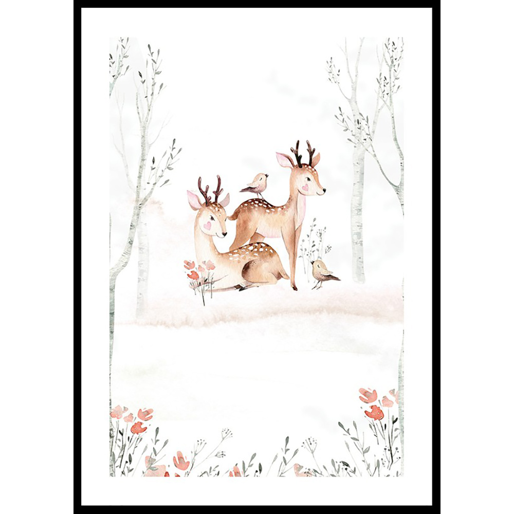 Poster Gallerix Forest Deer