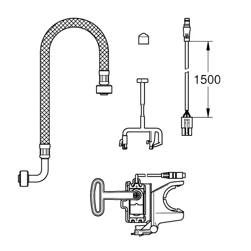Installationskit Grohe Sensia Arena 46944 för Automatisk Spolning