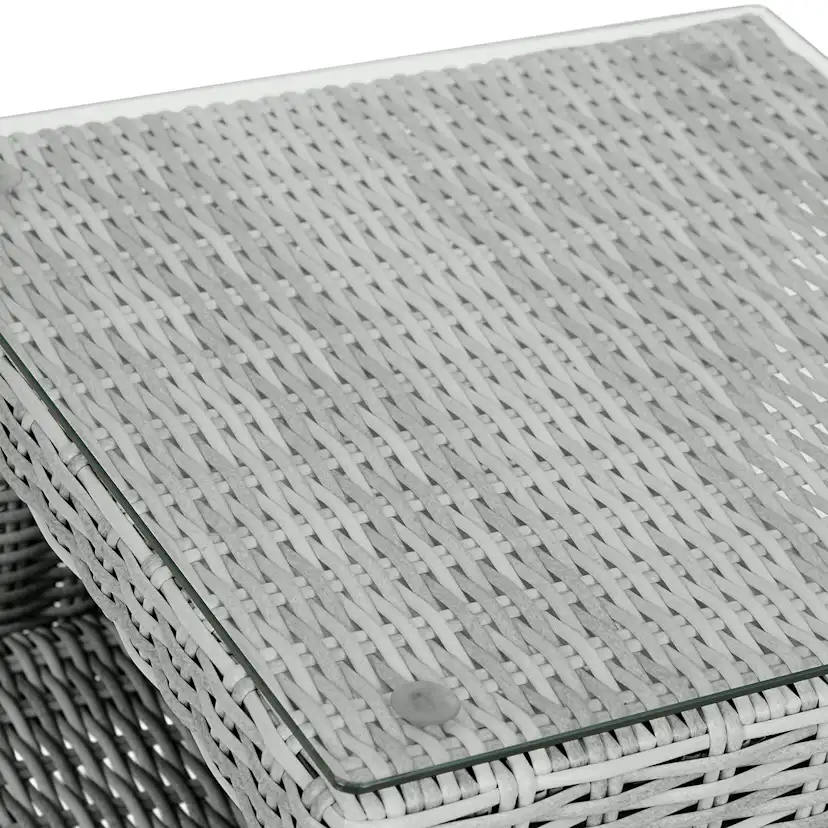 Sidobord VILA Vinga Utomhusbord i Rotting med Glasbordsskiva