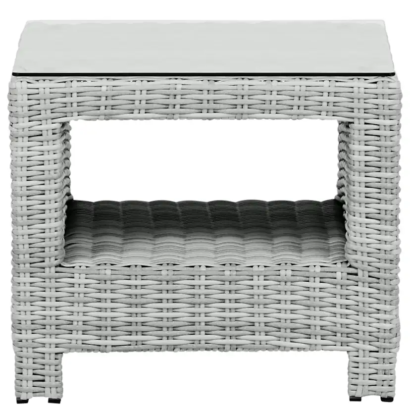 Sidobord VILA Vinga Utomhusbord i Rotting med Glasbordsskiva