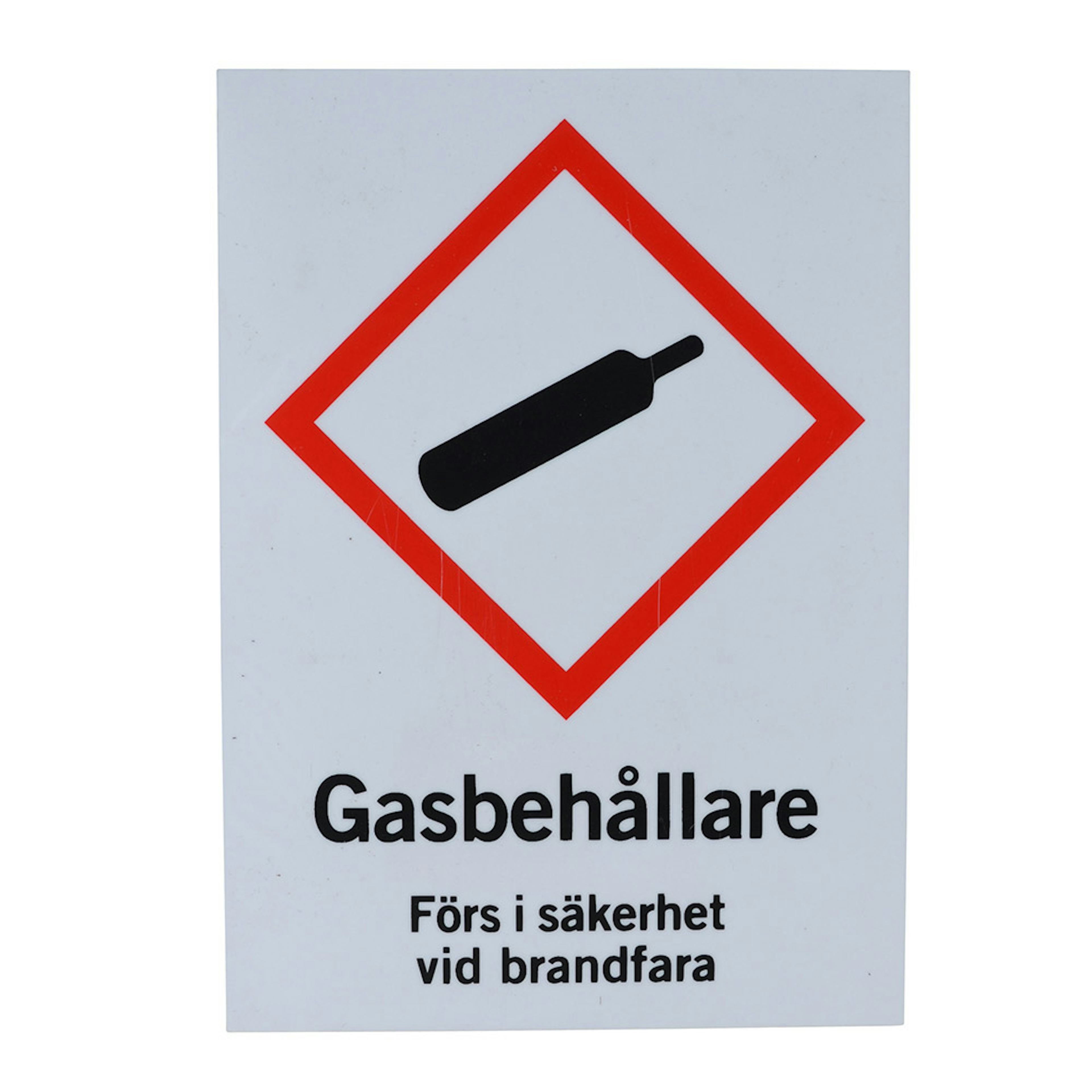 Skylt Willab Gasbehållare
