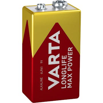 Batteri VARTA Alkaliska Longlife Max Power 9V 1-Pack