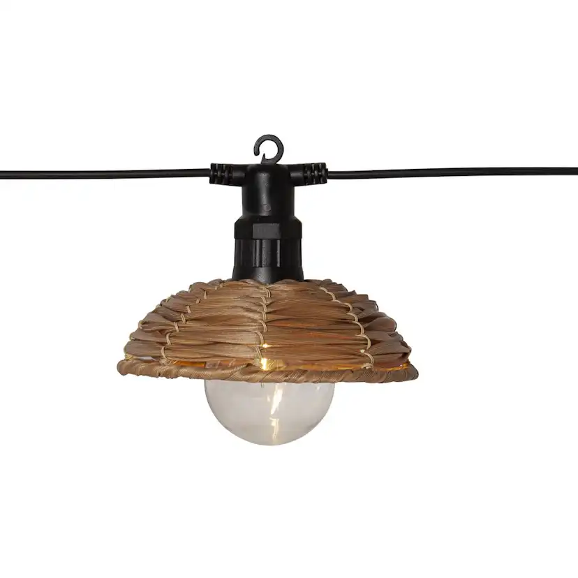 Ljusslinga Star Trading Cesta LightLV 6L Utebelysning Svart/Brun 3,5m