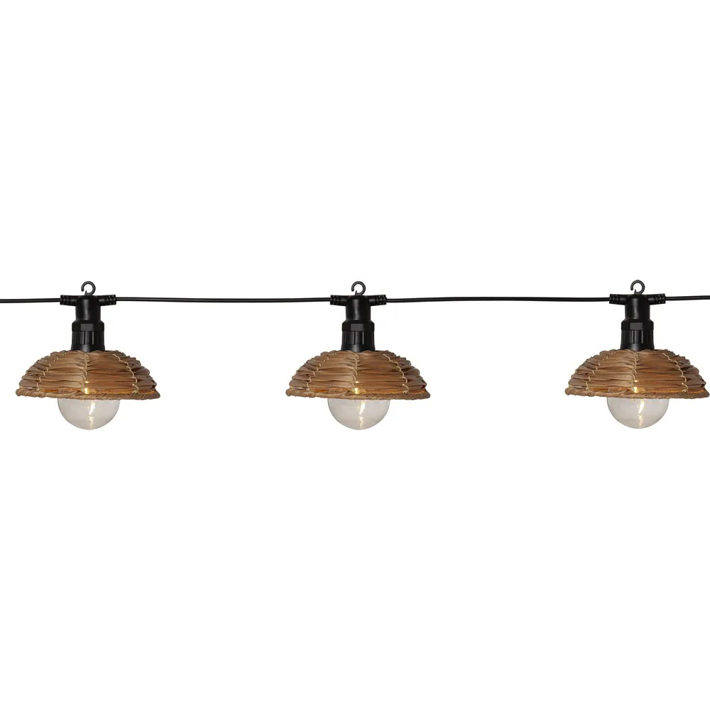 Ljusslinga Star Trading Cesta LightLV 6L Utebelysning Svart/Brun 3,5m