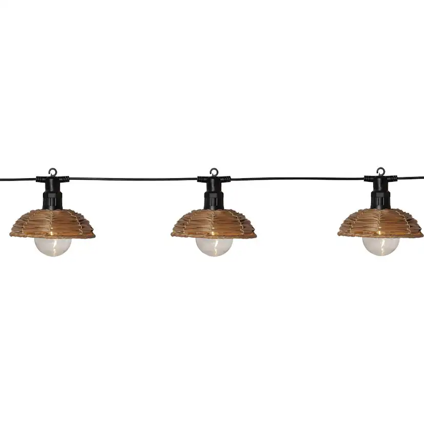 Ljusslinga Star Trading Cesta LightLV 6L Utebelysning Svart/Brun 3,5m