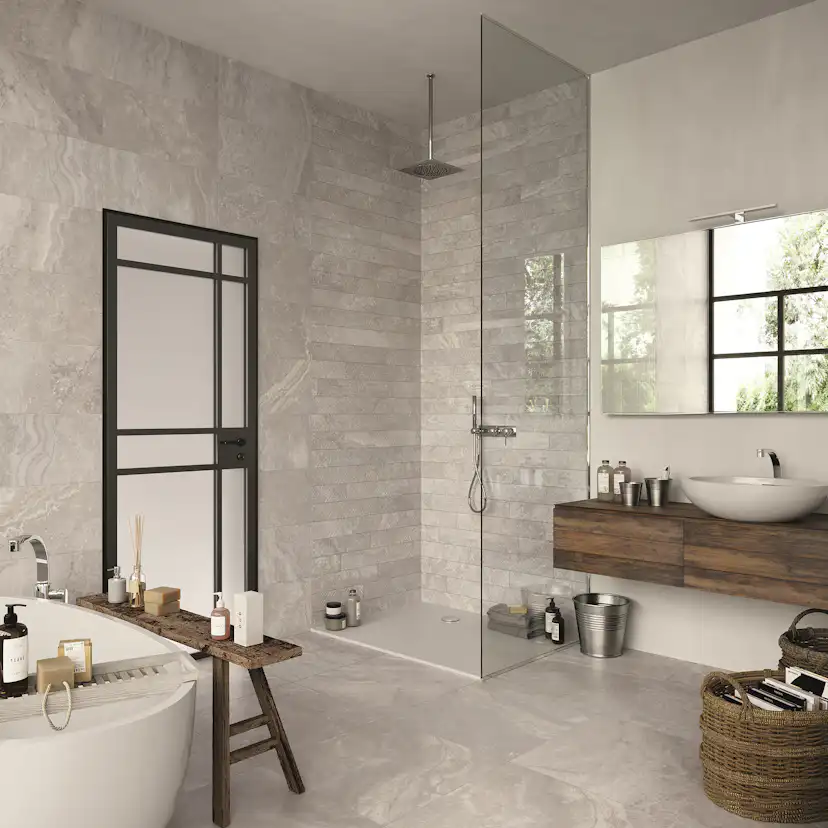 Klinker Astor Ceramiche Stream Silver Grå 30x60 cm