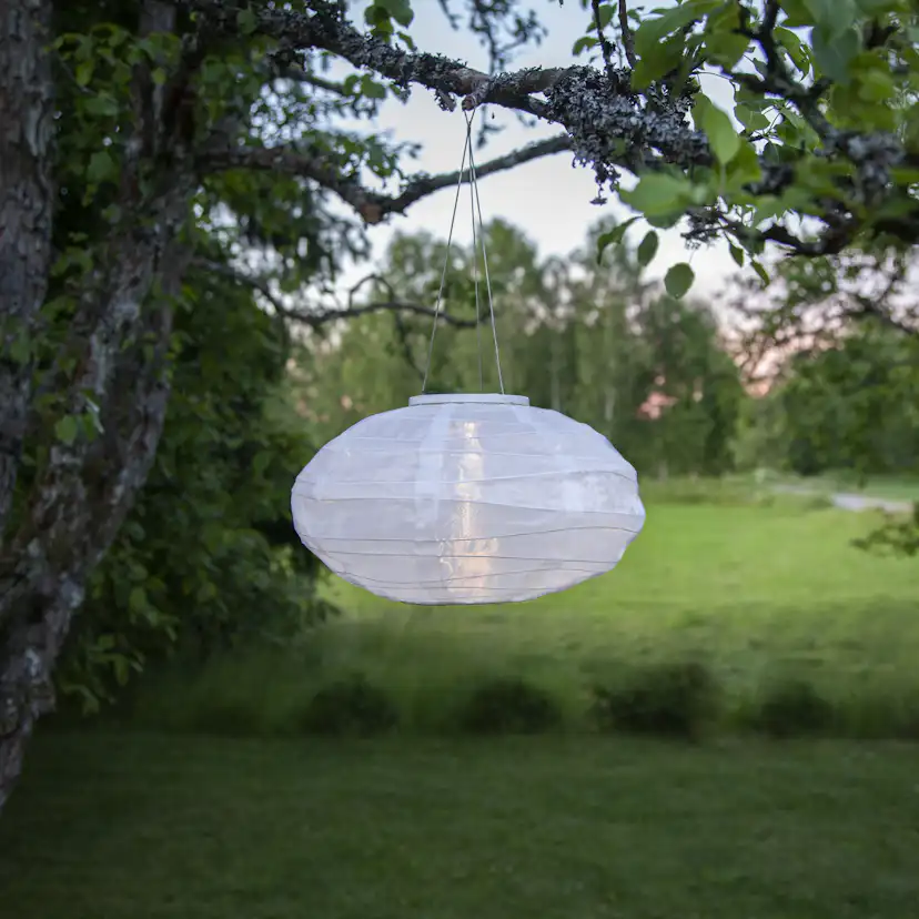 Solcellsdekoration Star Trading Festival 35 cm Vit