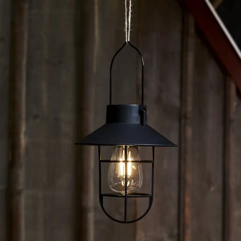 Solcellsdekoration Star Trading Cage Svart LED Solcellslampa