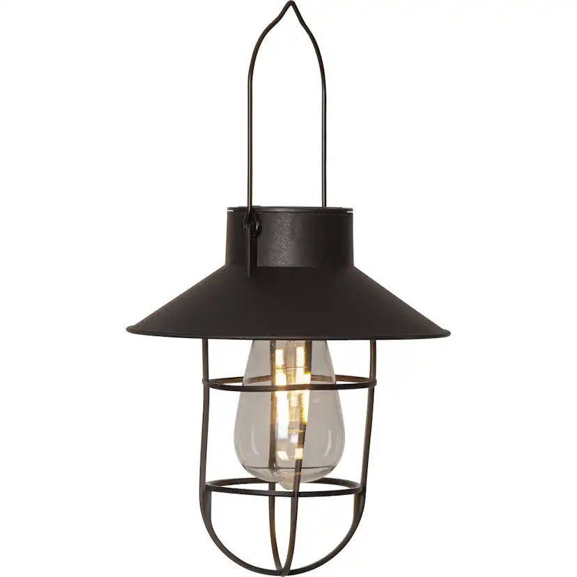 Solcellsdekoration Star Trading Cage Svart LED Solcellslampa