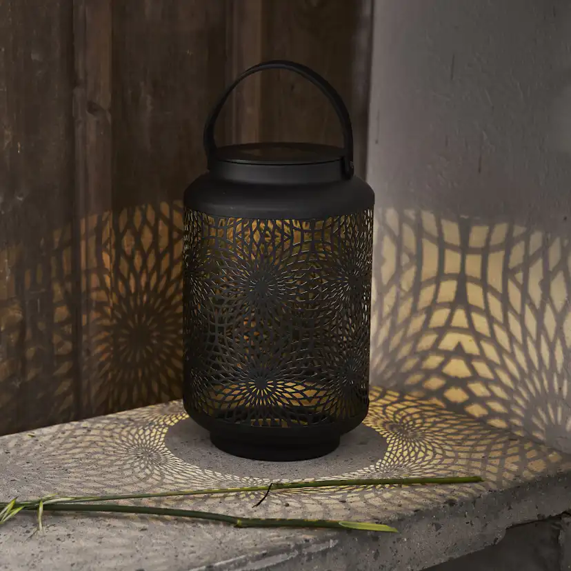 Solcellsdekoration Star Trading Mandala Svart