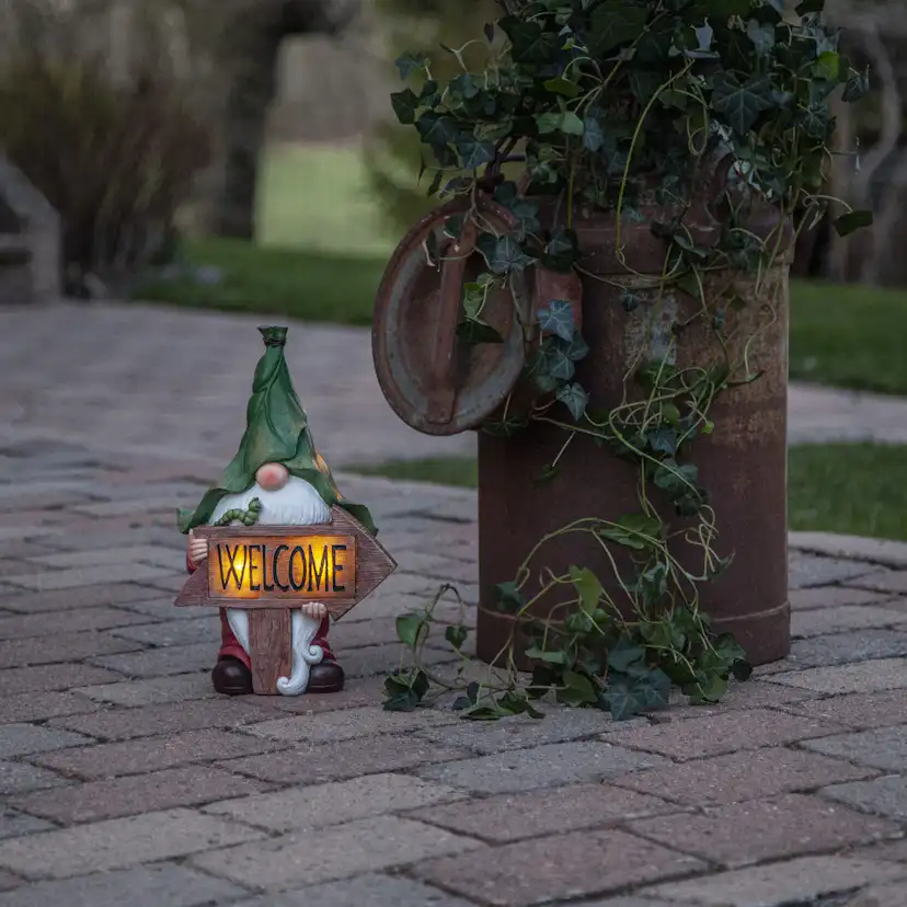 Solcellsdekoration Star Trading Gnomy Welcome