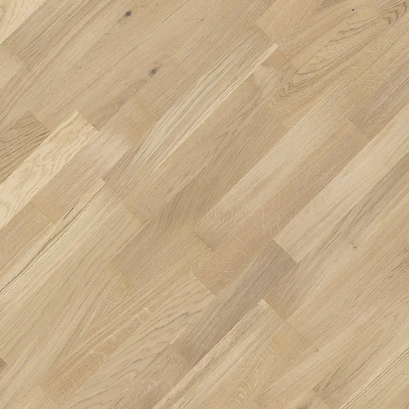 Parkettgolv Nordic Floor Ek Vit Mattlack 3-Stav