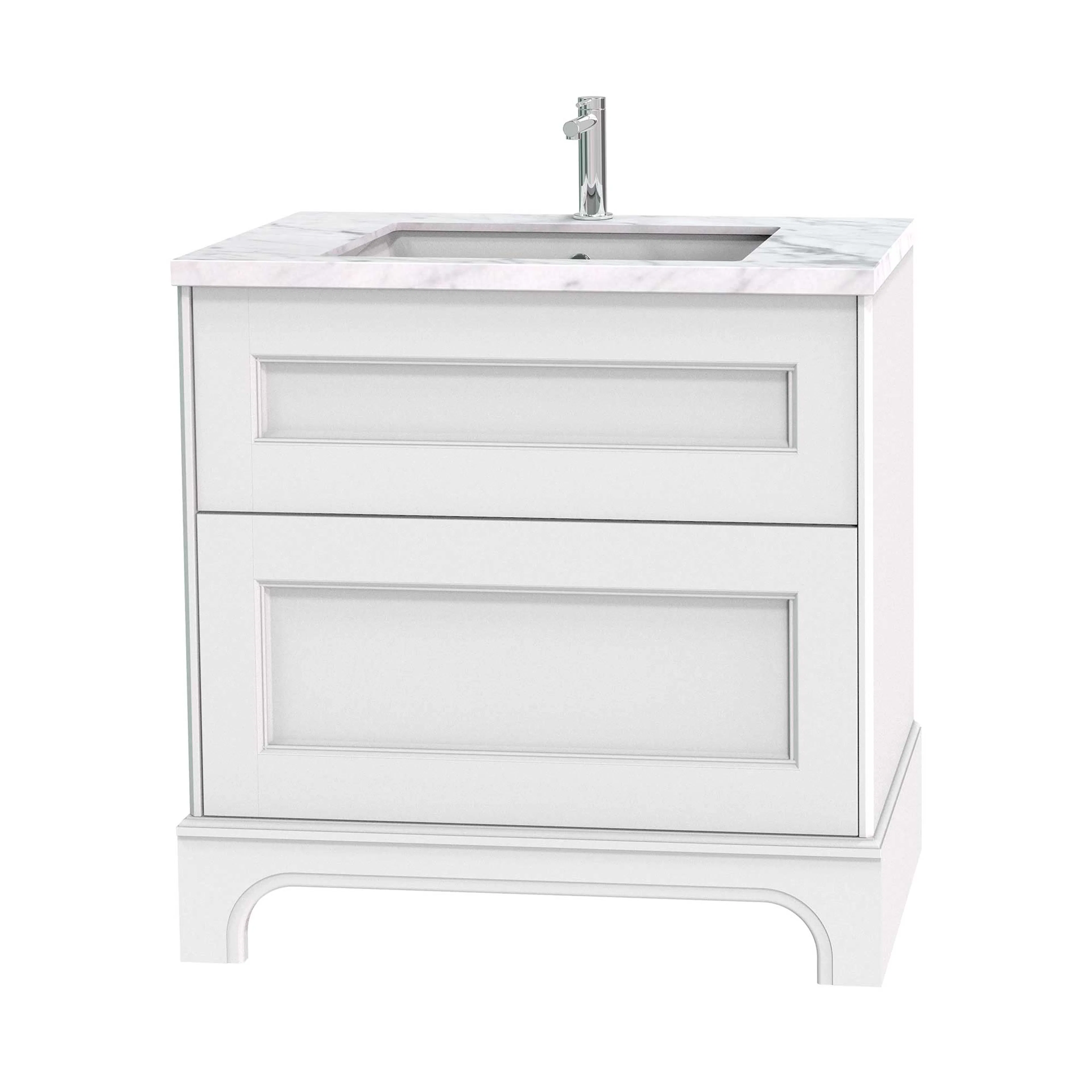 Tvättställsskåp Miller Badrum Kensington 80 med Lådor med Sockel för Bänkskiva