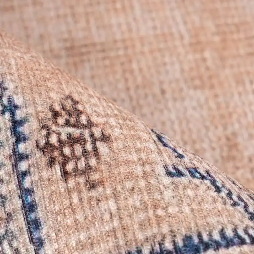 Flatvävd matta D-sign Vintage Lum Blå