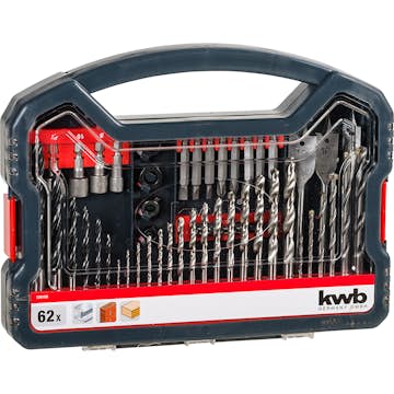 Borr- & Bitssats KWB 62-delar PWR-box