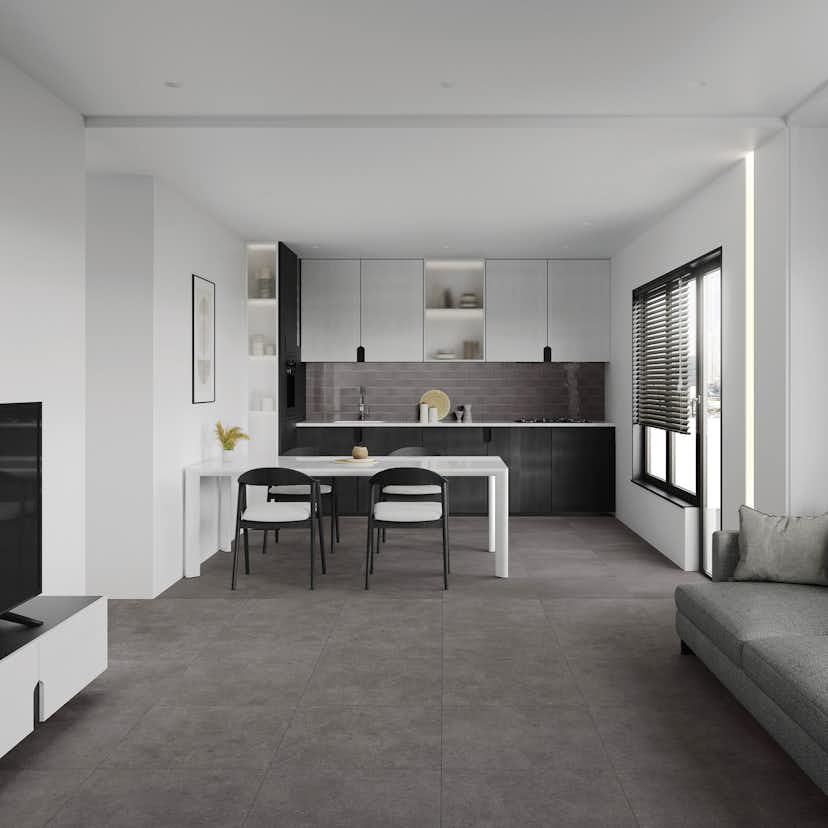 Klinker Arredo Flow Cement Coal 60x60 cm