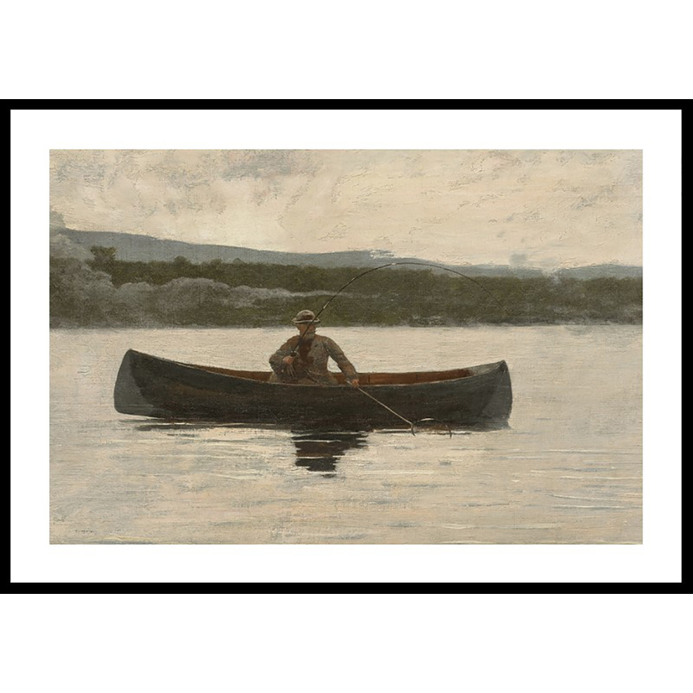 Poster Gallerix Playing A Fish By Winslow Homer