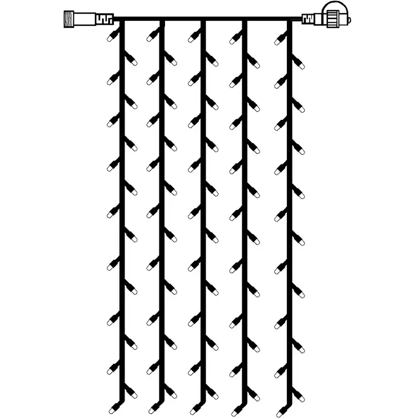 Ljusgardin Star Trading Extra System Decor 100L