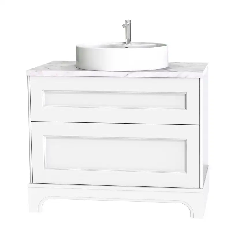 Tvättställsskåp Miller Badrum Kensington 100 med Lådor med Sockel för Bänkskiva