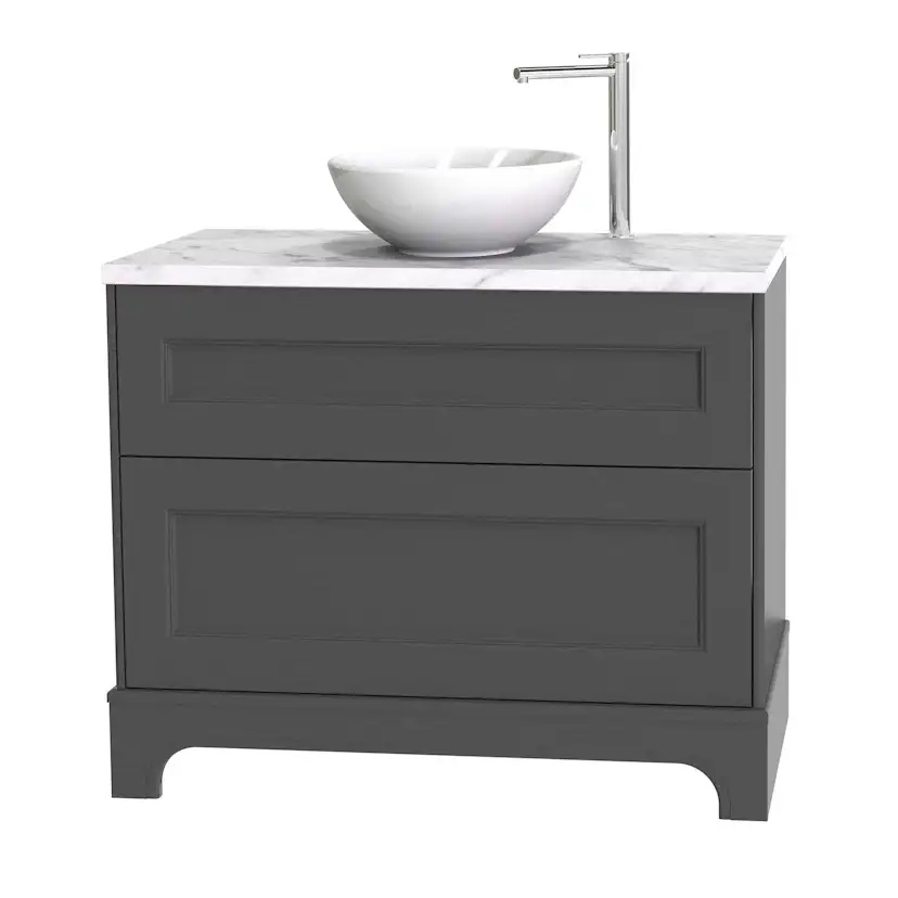 Tvättställsskåp Miller Badrum Kensington 100 med Lådor med Sockel för Bänkskiva