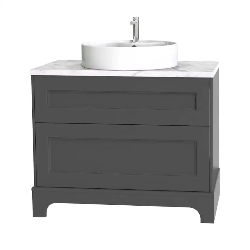 Tvättställsskåp Miller Badrum Kensington 100 med Lådor med Sockel för Bänkskiva