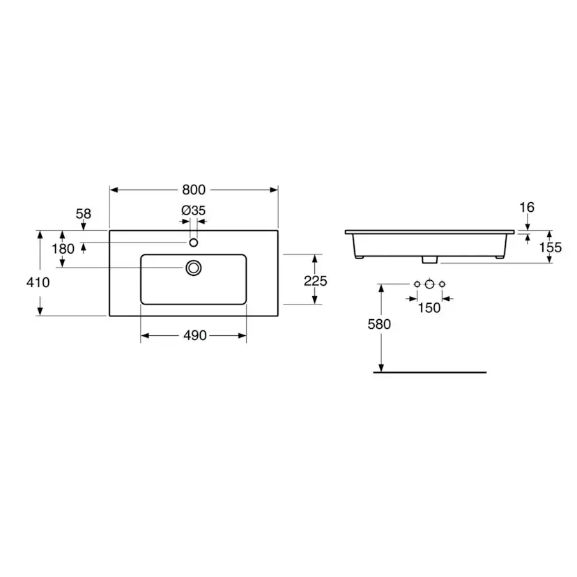 Tvättställ Gustavsberg Graphic
