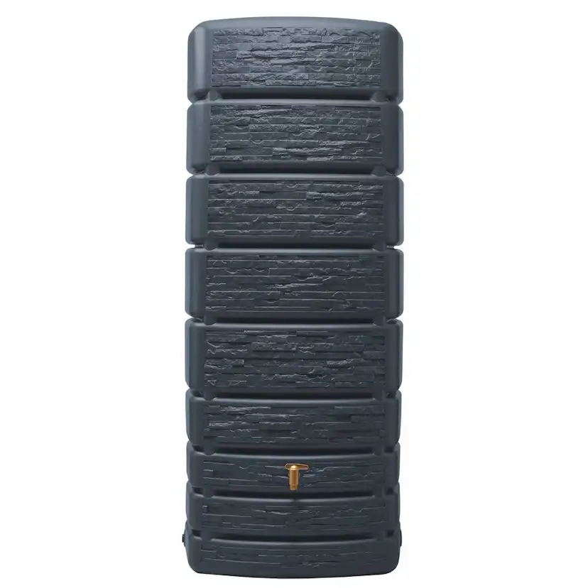 Regnvattentunna Garantia Slim Stone 500 L Grå Granit med Plastkran