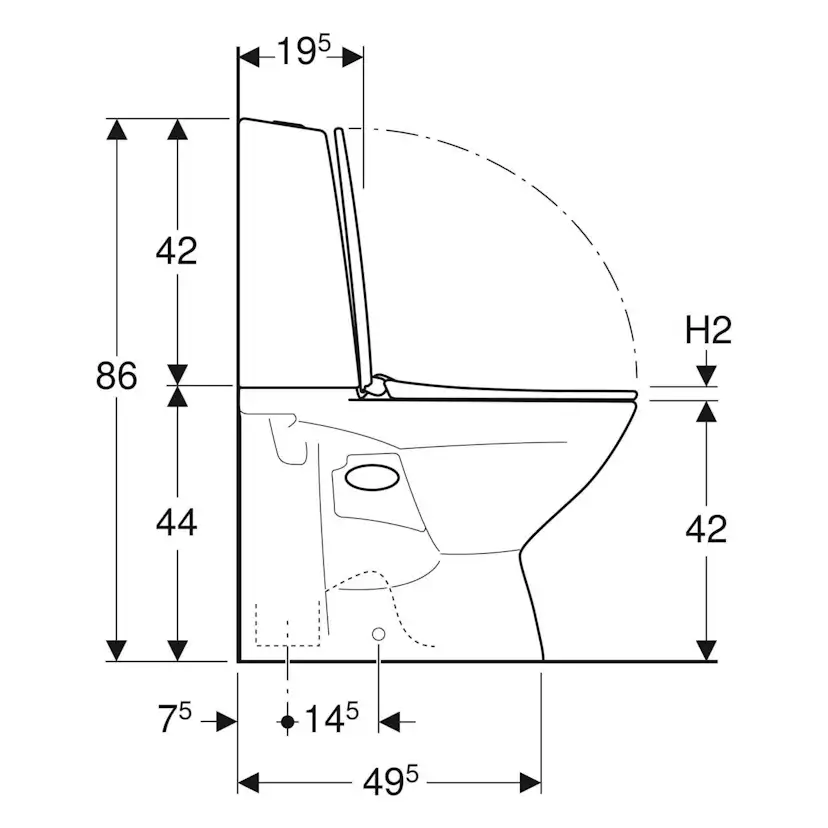 Toalettstol Ifö Vinta Rimfree