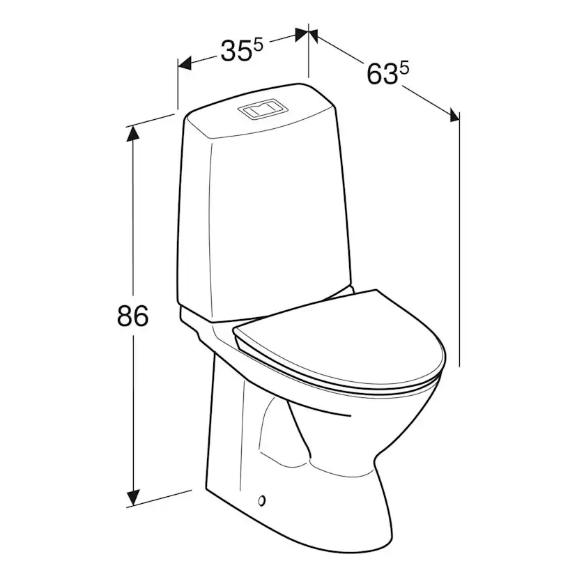 Toalettstol Ifö Vinta Rimfree