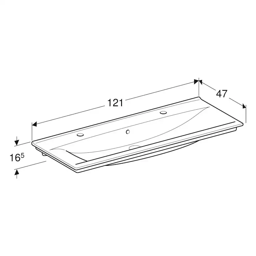 Tvättställ Ifö Elegant med Två Kranhål
