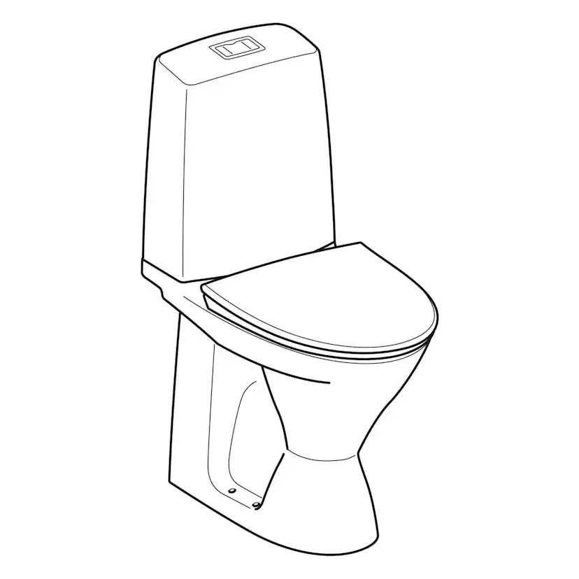 Toalettstol Ifö Vinta Rimfree Förhöjd Dolt S-lås