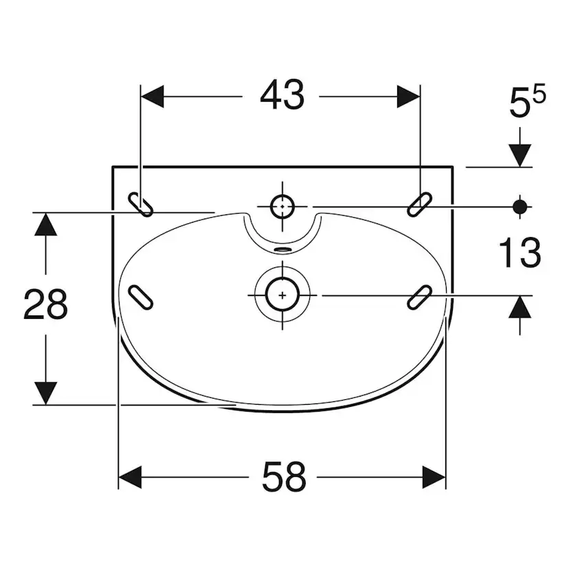Tvättställ Ifö Vinta Rund 500 mm