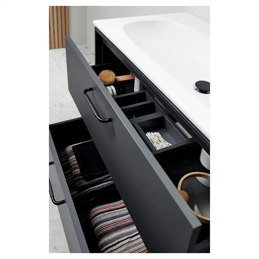 Tvättställsskåp Ifö Sense Art Smal Design 90 med 2 Lådor