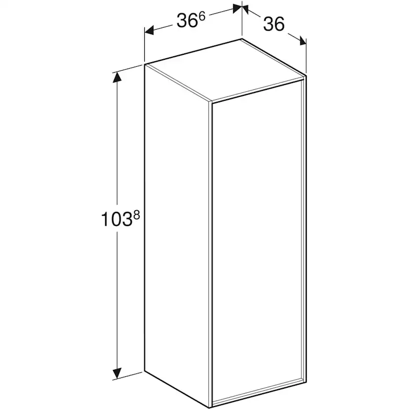 Högskåp Ifö Sense Art med en Dörr