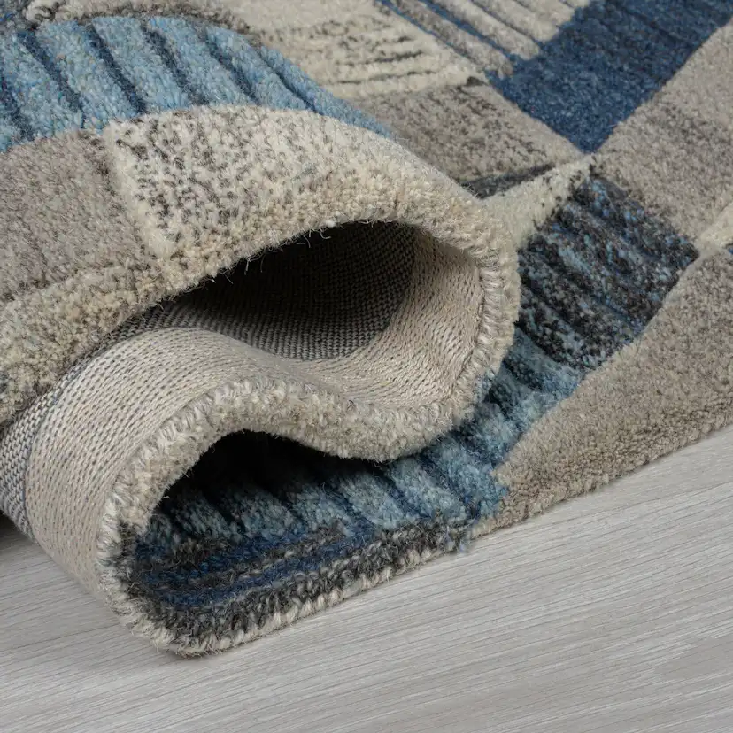 Luggmatta Flair Rugs Archer Runner Blå Ull