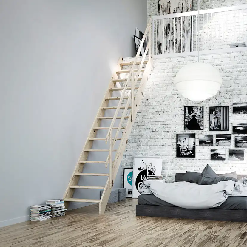 Lofttrappa Dolle Normandie med Räcke