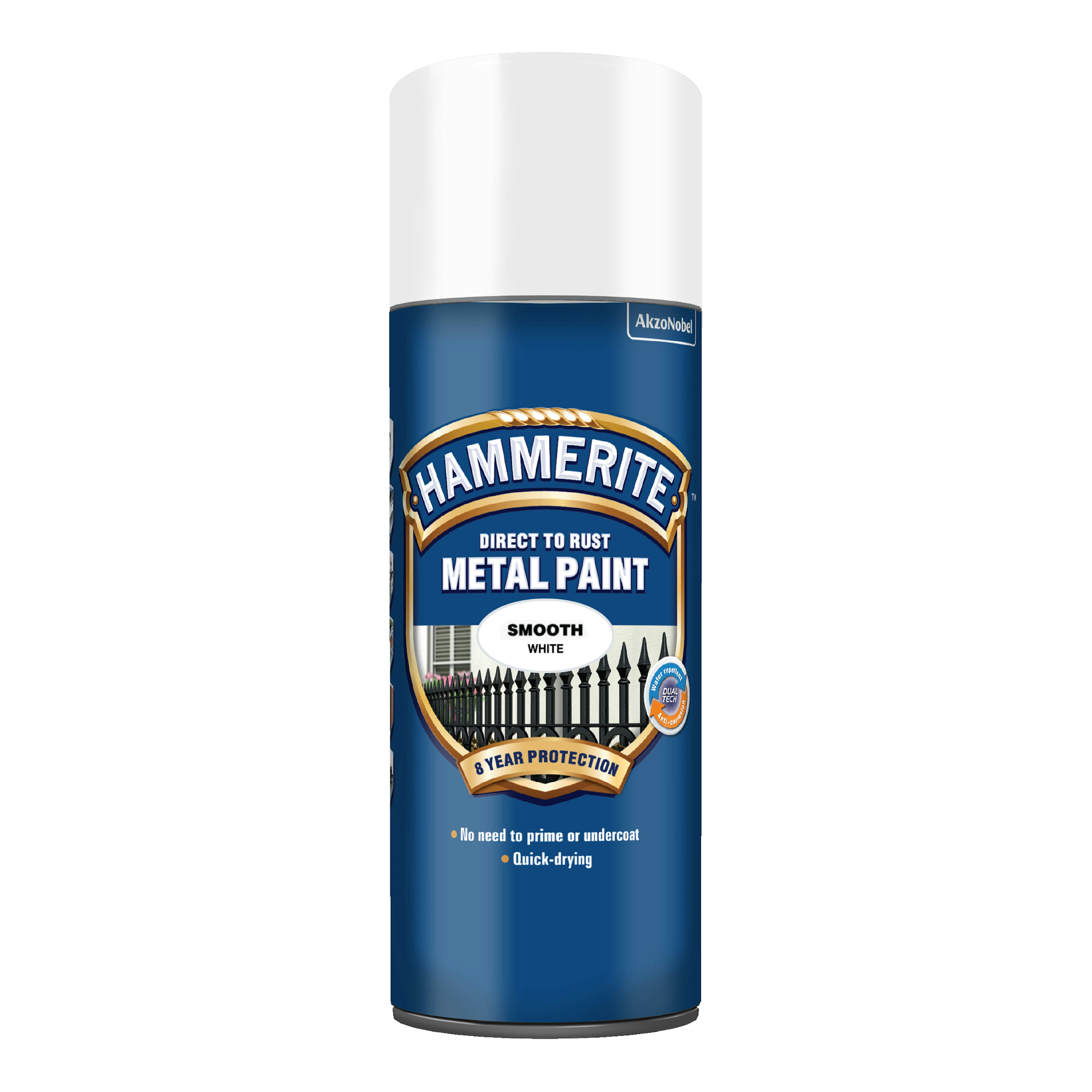 Rostskyddsfärg Hammerite Slätlack Vit Spray 400ml