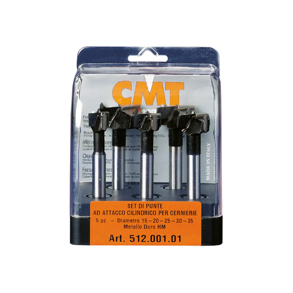 Gångjärnsborr CMT Orange Tools Set HM 15-35/90 mm K10