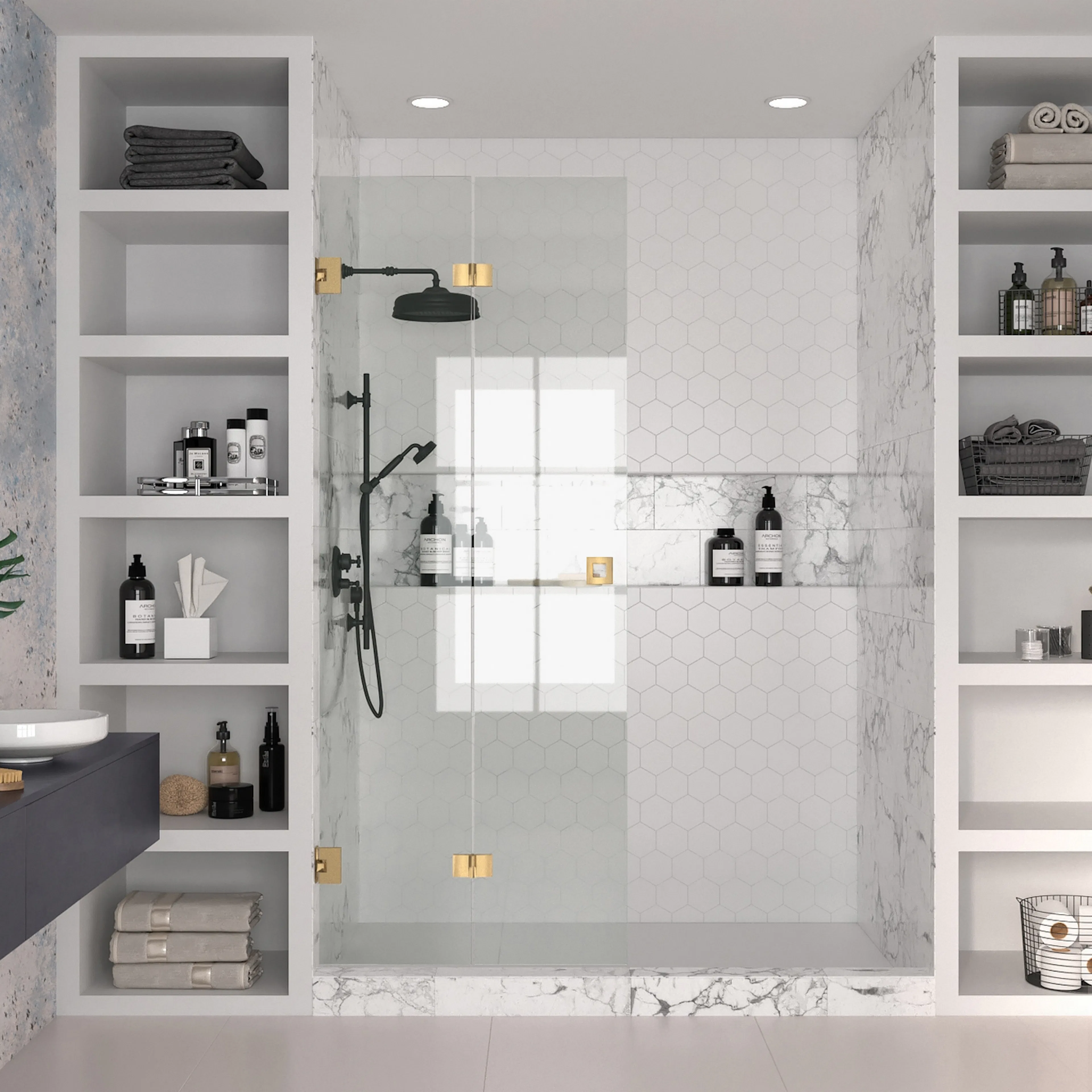 Duschdörr Hietakari Vetro 513 Vikbar