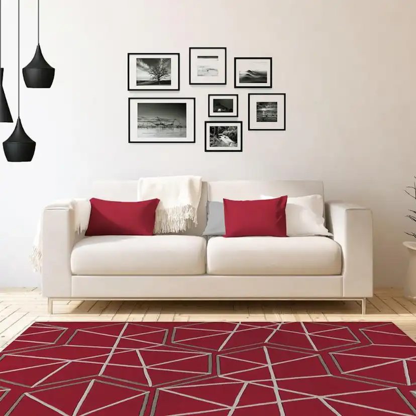 Wiltonmatta D-sign Fairber Vert Röd/Grå