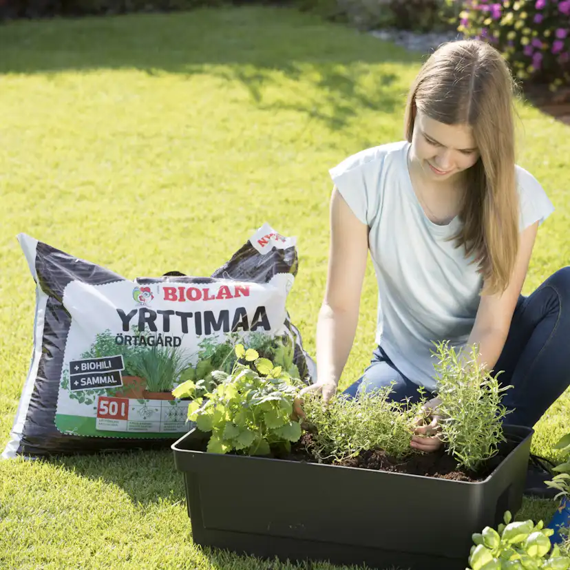 Odlingslåda Biolan med Underbevattning & Livsmedelklassad PP-plast, Självbevattnande