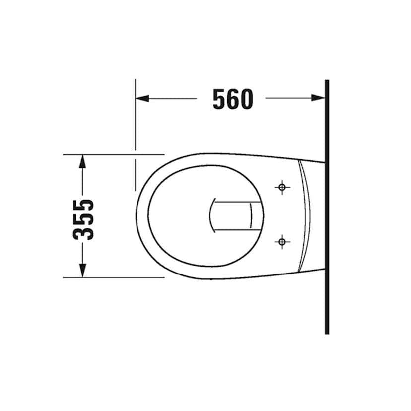 Vägghängd Toalettstol Duravit D-Code med Mjukstängande Hårdsits