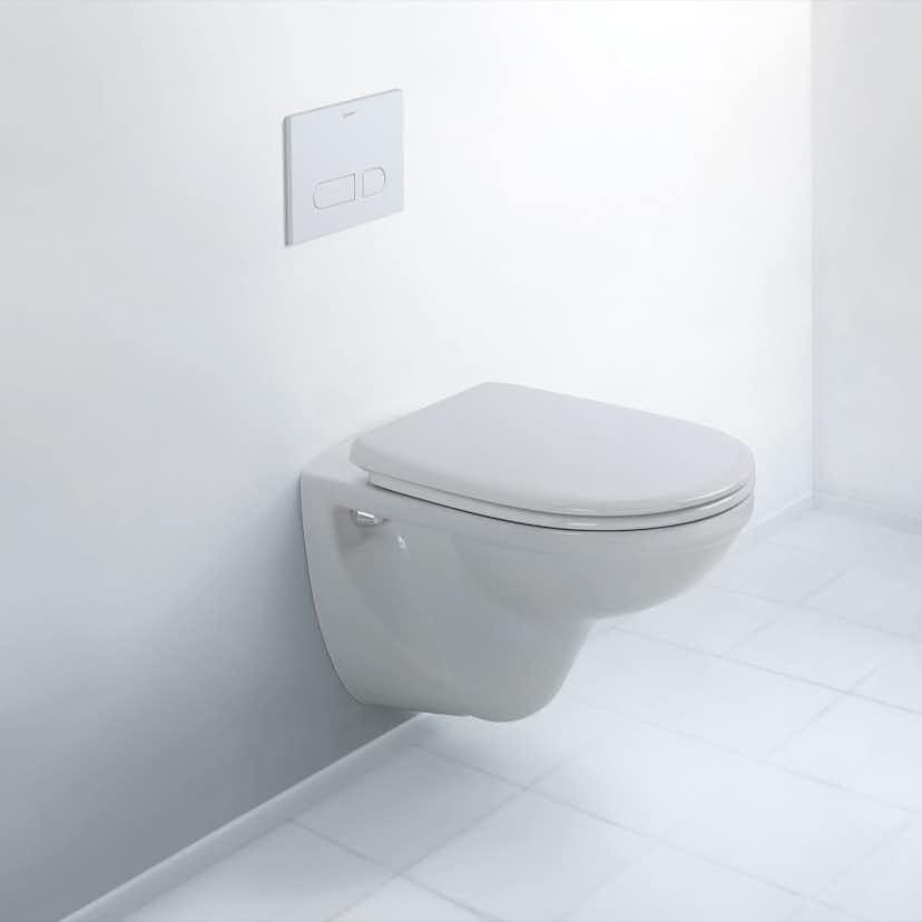 Vägghängd Toalettstol Duravit D-Code med Mjukstängande Hårdsits