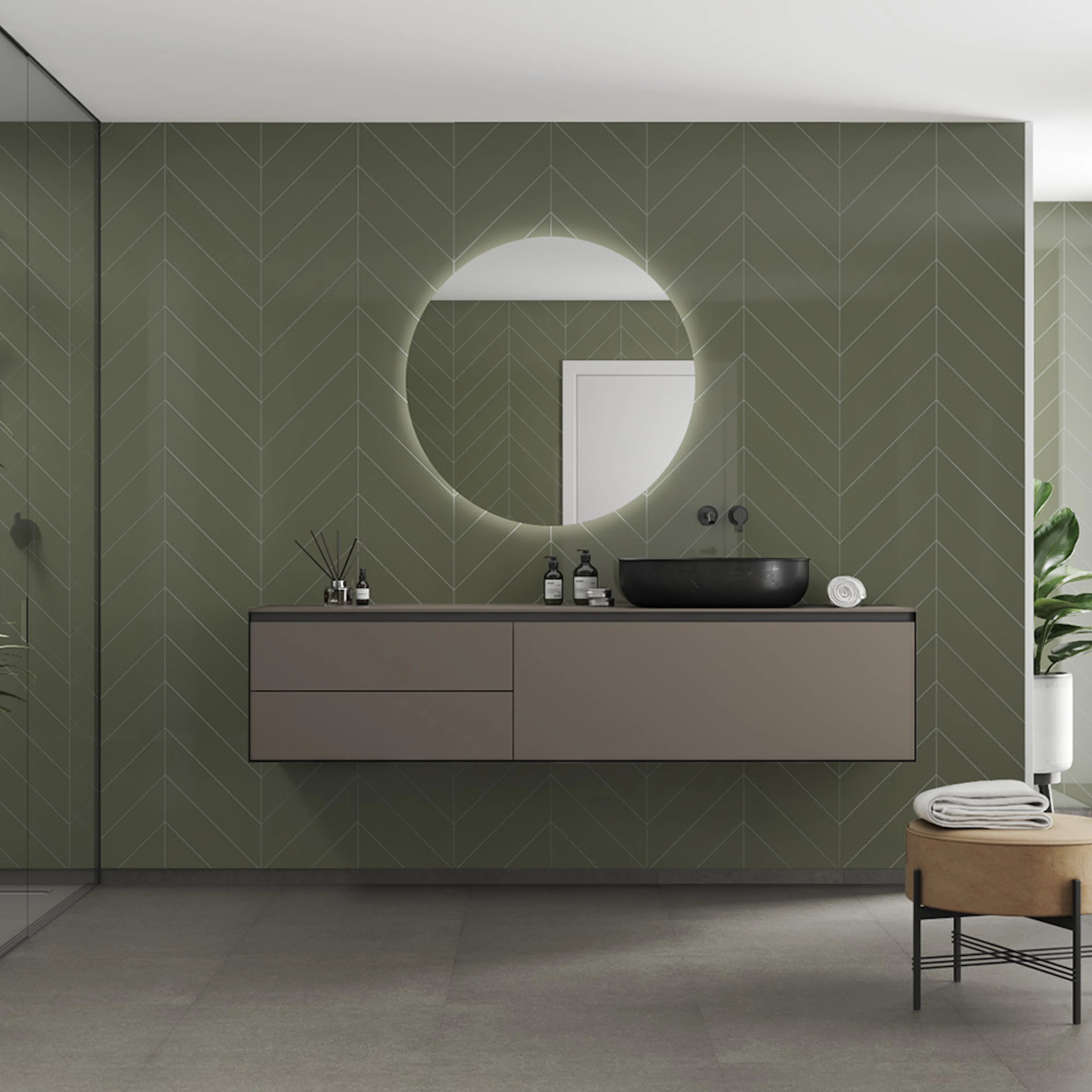 Våtrumsskiva Fibo 5207-M78 HG Camo Green 10x620x2400 mm