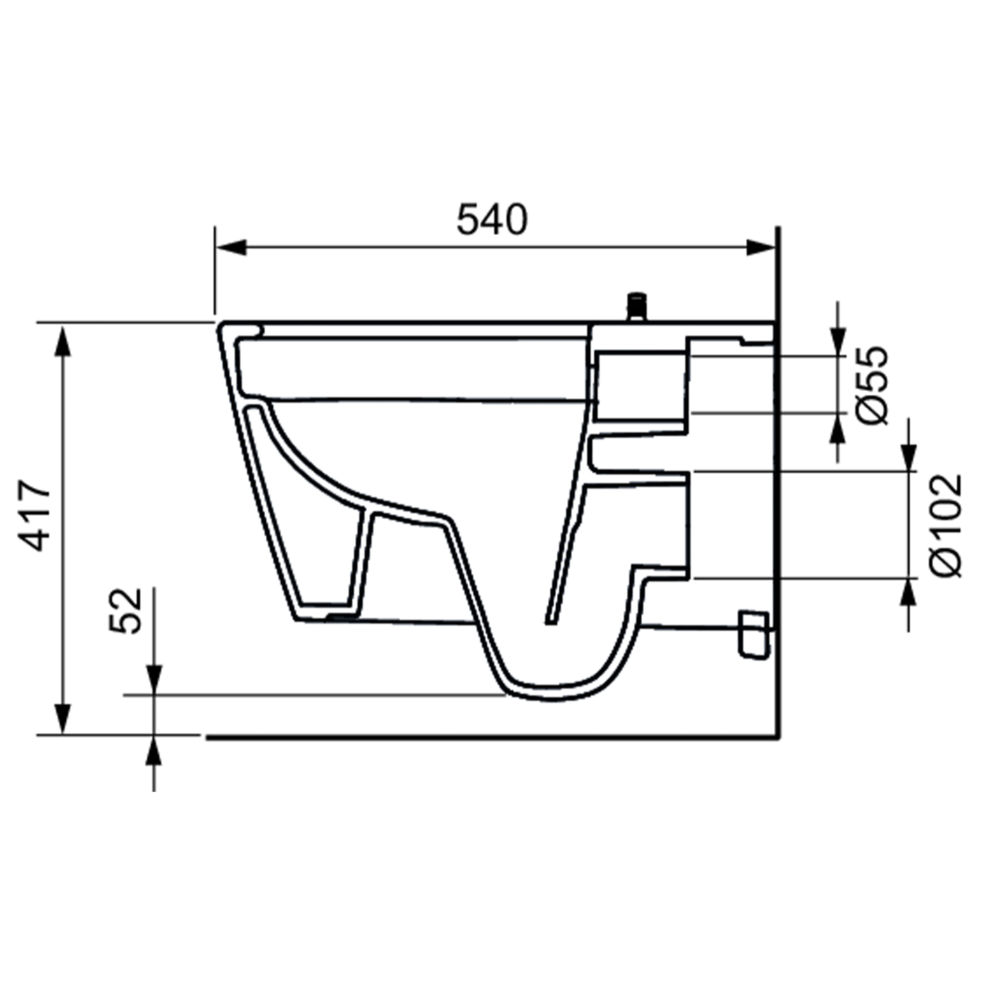 Vägghängd Duschtoalett TECE Neo