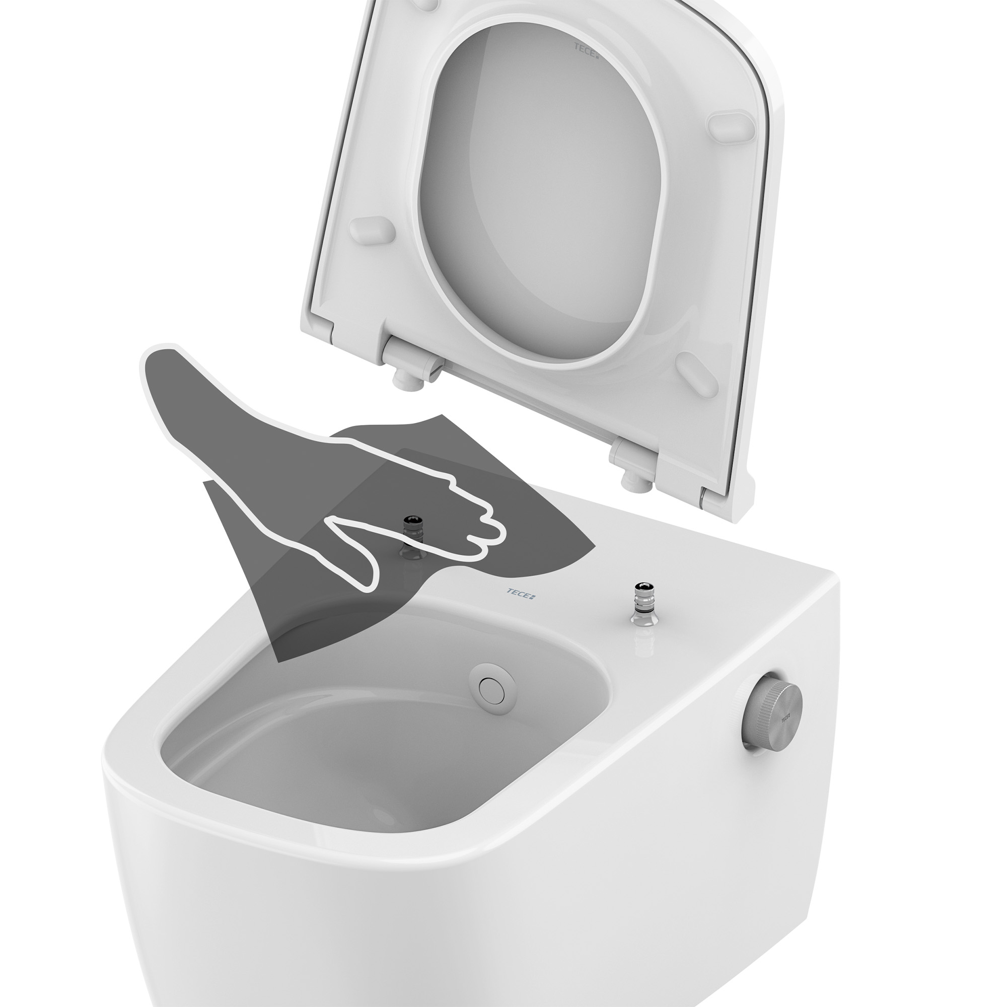 Vägghängd Duschtoalett TECE Neo