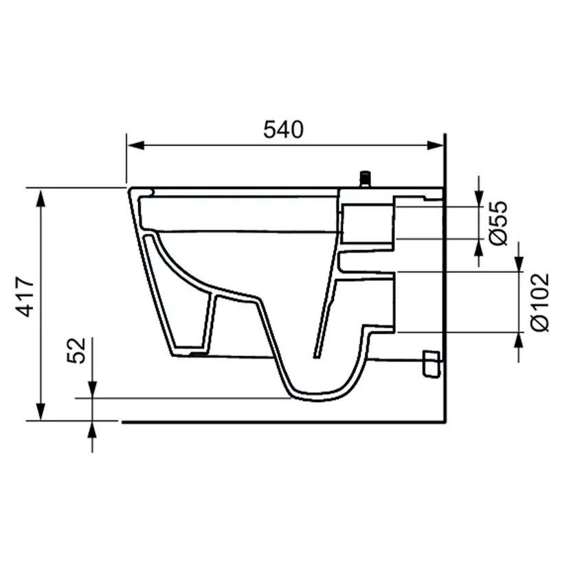 Vägghängd Toalettstol TECE Neo