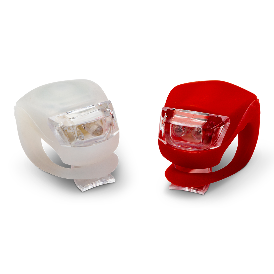 Cykellampa Briv Bikeset 2 LED Silicon Paket Fram & Bak