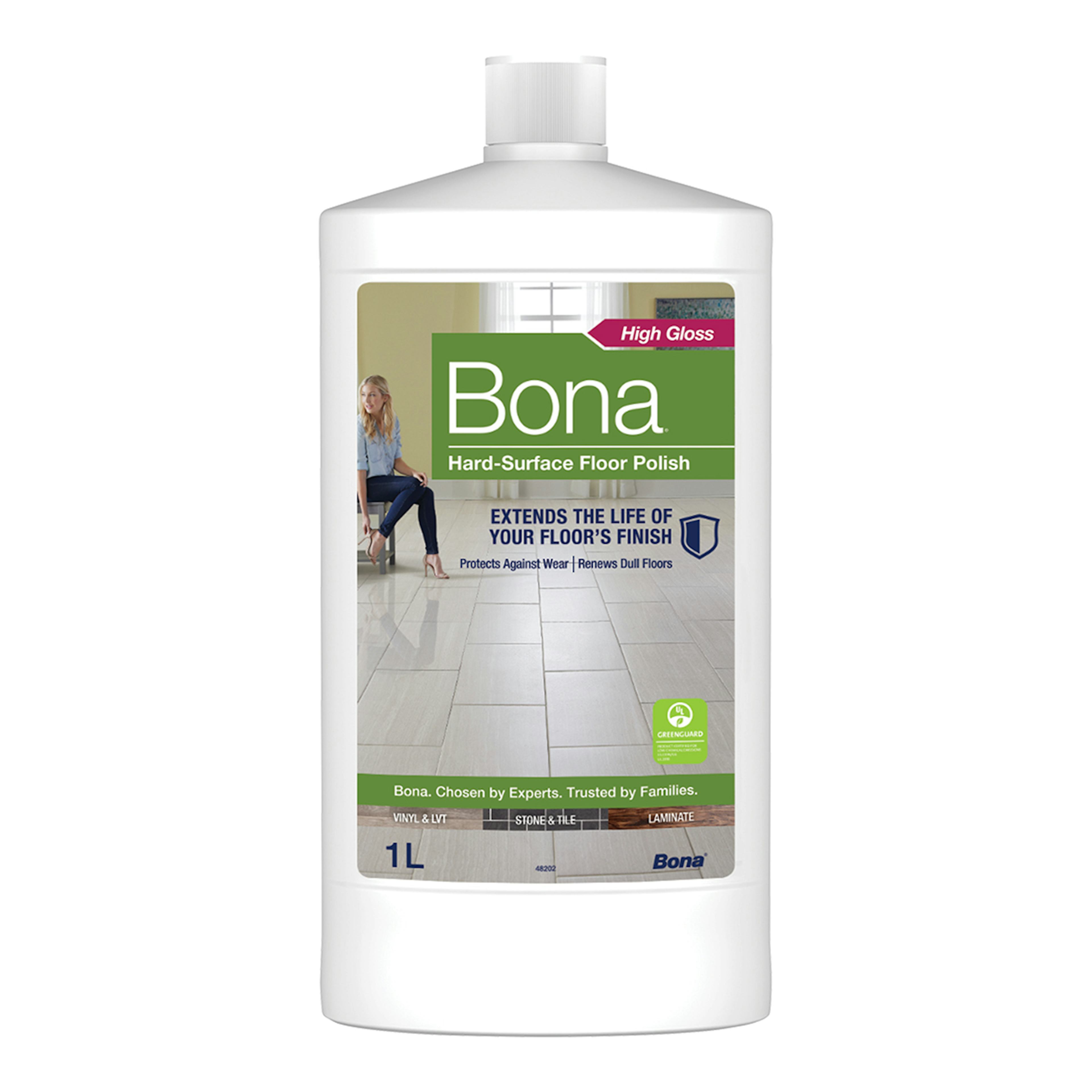 Golvtillbehör Bona Polish för Laminat, Klinker & Linoleum 1L